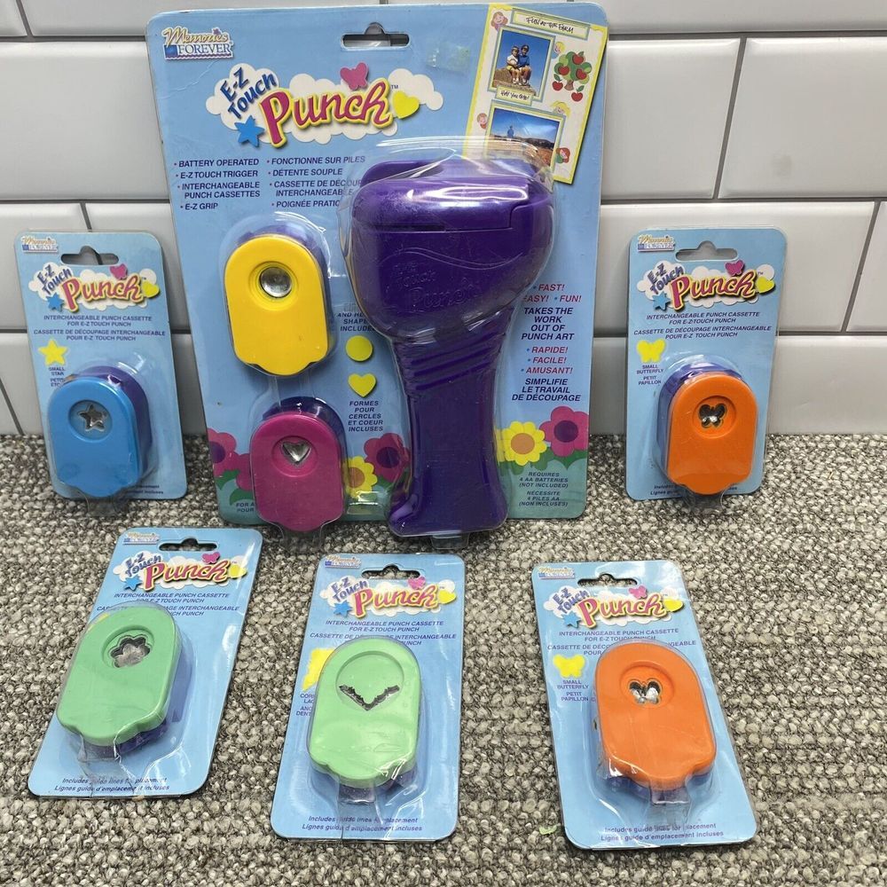 EZ Touch Punch Scrapbook Crafting Tool Sealed W‎ Lots Of Attachments Electric